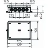 Technical drawing with dimensions of an electrical junction box. Náhled obrázku produktu