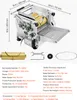 A collage showing a tortillamaker, its dimensions, specifications, and accessories. Náhled obrázku produktu