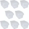Set da 8 cestini portaoggetti trasparenti 17,5 x 29 x 17,5 Anteprima dell’immagine prodotto 1