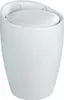 A white stool/laundry hamper. Produktbild-Vorschau