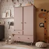 Zweitüriger Kleiderschrank BABUSHKA Natürlich Rosa Produktbild-Vorschau 1