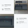 doporro Lavabo Bagno Sospeso Lavabo da Appoggio Anteprima dell’immagine prodotto 5