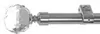 Edelstahl Look Gardinenstange 20mm Wandträger 1-läufig Produktbild-Vorschau 1