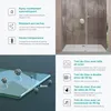 doporro Porte de Douche Transparent pour Niche 110cm Paroi Voir les images du produit 3