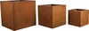 KÖHKO® Designer-Blumenkübel aus Cortenstahl "VIVO" 80 x 80 Produktbild-Vorschau 4