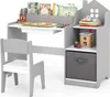 A child's desk and chair set with storage. Podgląd zdjęcia produktu