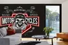 Vlies Fototapete RETRO-BIKER-SCHÄDEL 375 x 250 cm (inkl. Produktbild-Vorschau 1