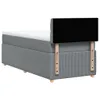 Boxspringbett mit Matratze Hellgrau 90x200 cm Stoff Produktbild-Vorschau 6