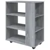 vidaXL Armoire à roulettes Gris Sonoma 60x35x75 cm Bois Voir les images du produit 9