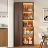 Merax glazen vitrine met LED-verlichting, vitrinekast met Productafbeelding-voorbeeld 2