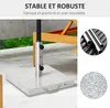 Outsunny Pied de parasol carršŠ 25 kg, support parasol en Voir les images du produit 3