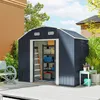 Outsunny Gerätehaus aus Stahl, 2,7 m² Geräteschuppen mit Produktbild-Vorschau 2