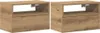vidaXL Nástěnné noční stolky 2 ks. Dub řemeslný 45x26x28,5 Náhled obrázku produktu 2