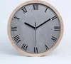 Holzuhr 25fi cm wanduhr - schwarze Spitzen - graue Wand Produktbild-Vorschau 1