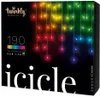The image shows the packaging of Twinkly icicle lights, featuring a colorful display of the lights against a black background. Podgląd zdjęcia produktu