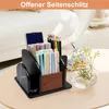 Drehbarer Schreibtisch Organizer aus Holz,6 Fach Produktbild-Vorschau 6