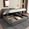 Bekleed bed 160 x 200 cm van fluweel met bedbox met Productafbeelding-voorbeeld 3