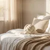 Relaxdays Knoopkussen, decoratief kussen met knoopdetails, Productafbeelding-voorbeeld 5
