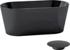 Jungborn Freistehende Badewanne ONE 149 x 74 cm schwarz Produktbild-Vorschau 3