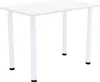 A white table with white legs on a white background. Produktbild-Vorschau