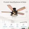 Ventilatore da soffitto Ø132 cm con luce e telecomando, Anteprima dell’immagine prodotto 10