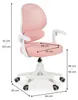 Schreibtischstuhl ISLA mit Fußstütze, Rosa – ergonomischer Produktbild-Vorschau 7