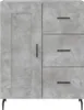 vidaXL Příborník betonový šedý 69,5x34x90 cm odvozený Náhled obrázku produktu 5