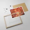 Gerahmtes Poster - Rahmen in heller Eiche - Herbst Wald Rot Produktbild-Vorschau 4