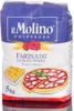 A bag of flour with images of pizza and focaccia. Produktbild-Vorschau
