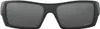A front view of a pair of black Oakley Gascan sunglasses with gray lenses. Náhled obrázku produktu
