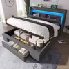 Flieks Hydraulisches Polsterbett 140x200cm mit Usb & Produktbild-Vorschau 1