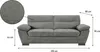 Divano fisso in tessuto "Dallas" - 210 X 88 X 90 cm - 3 Anteprima dell’immagine prodotto 3