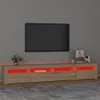 vidaXL TV skrinka s LED osvetlením Dub Sonoma 240x35x40 cm Náhľad obrázku produktu 3