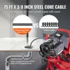 A drain cleaning machine with its cable being shown in pipes, highlighting its features. Podgląd zdjęcia produktu