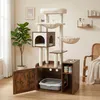 Relaxdays, mačací strom s toaletou pre mačky a miskou na Náhľad obrázku produktu 5