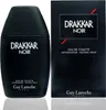 A black bottle of Drakkar Noir cologne and its matching box are displayed side-by-side on a reflective surface. Náhled obrázku produktu