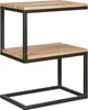 Beistelltisch AKOLA S-Form Massiv-Holz Akazie / Metall 45 x 60 x 30 cm Náhled obrázku produktu
