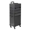 Kosmetikkoffer Trolley Schwarz 70L Schminkkoffer mit Rollen Produktbild-Vorschau 1