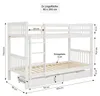 Homestyle4u Etagenbett 90x200 für Kinder 2 Matratzen Produktbild-Vorschau 2