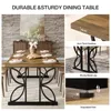 A collage of images showcasing a dining table, its features, and details. Produktbild-Vorschau