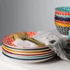 DOWAN Ensemble de 6 assiettes en porcelaine 25,4cm Assiette Voir les images du produit 6