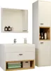 A bathroom vanity set with a mirror and a tall cabinet. Náhled obrázku produktu