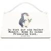 Mr. & Mrs. Panda Schild Friseurin Herz DIN A6 - Weiß - Produktbild-Vorschau 3