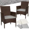 tectake® 2er Set Rattanstuhl Nantes widerstandsfähig 59 x Produktbild-Vorschau 9