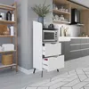 Dizajnová skrinka na mikrovlnku CORGI biela / retro šedá Náhľad obrázku produktu 3