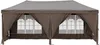 A taupe party tent with arched windows. Produktbild-Vorschau