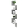 vidaXL Wand-Eckregal Grau Sonoma 20x20x127,5 cm Produktbild-Vorschau 5