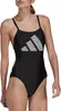 ADIDAS 3 BARS LOGO PRINT Badeanzug / Schwimmanzug schwarz Produktbild-Vorschau 5