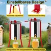 Two honey extractors are shown outdoors, with beehives in the background. The image highlights adjustable design features. Produktbild-Vorschau