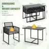 KOMFOTTEU 3-teiliges Bartisch mit Klappstühlen, Garten Produktbild-Vorschau 3
